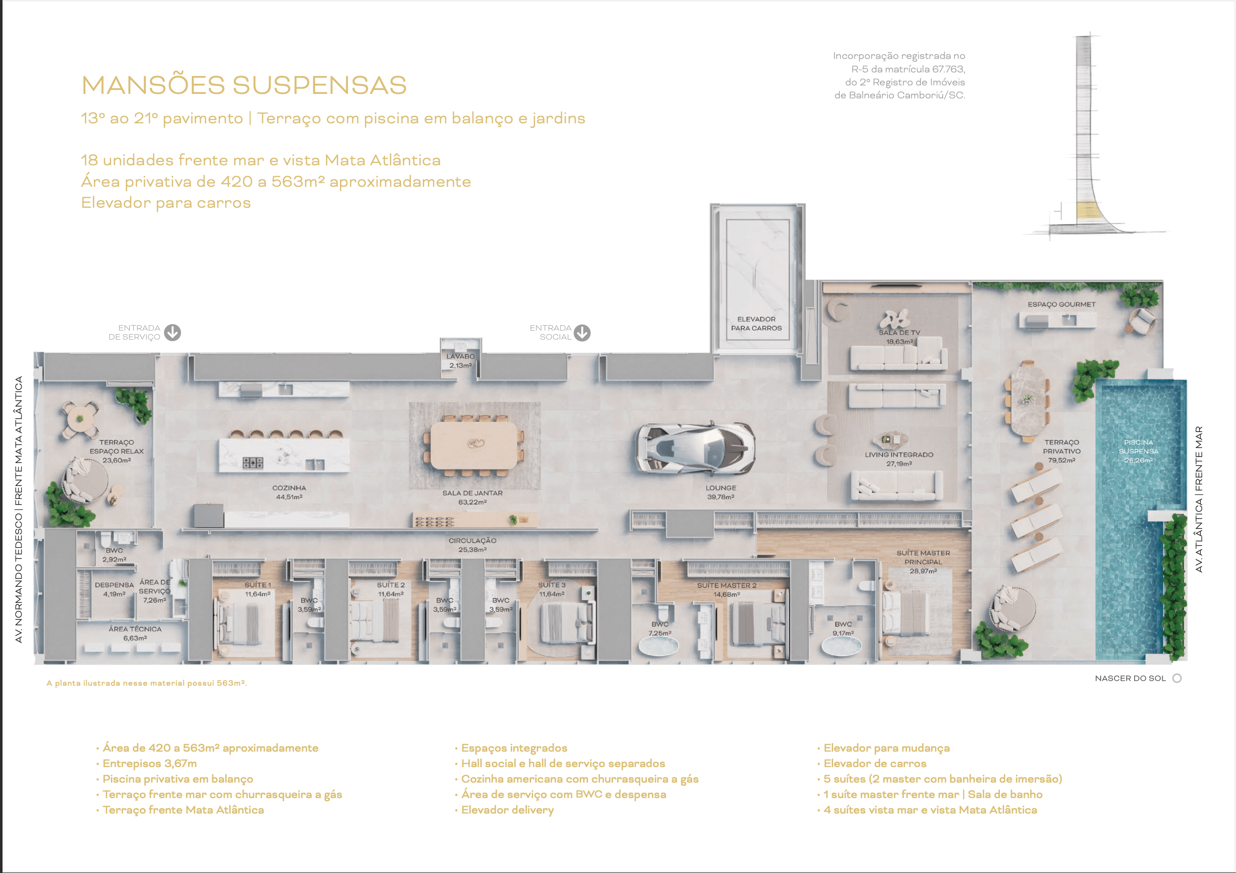 Mansões Suspensas 563m2